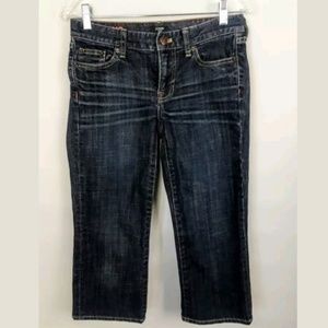 J Crew Womens 27 Capri Jeans Hipslung Stretch Dist